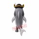 Superb Pirate Shark Mascot Costume Superb Pirate Shark Mascot Costume
