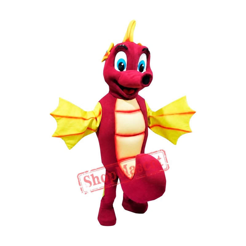 Red Seahorse Mascot Costume