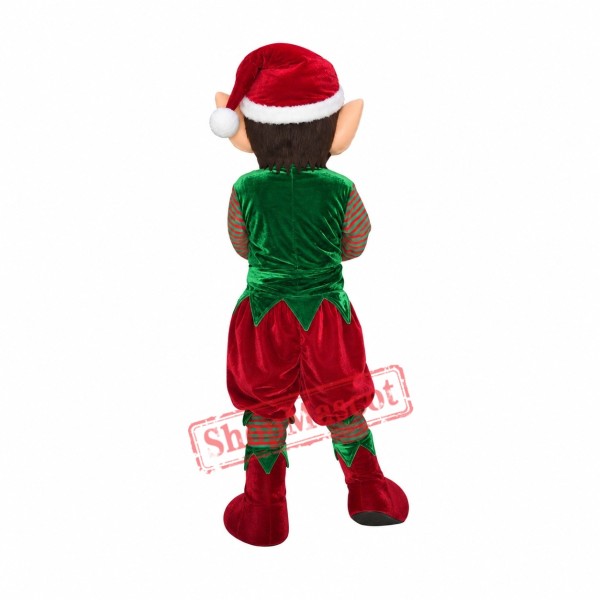 Superb Christmas Elf Mascot Costume Superb Christmas Elf Mascot Costume