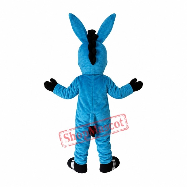 Blue Donkey Mascot Costume Blue Donkey Mascot Costume