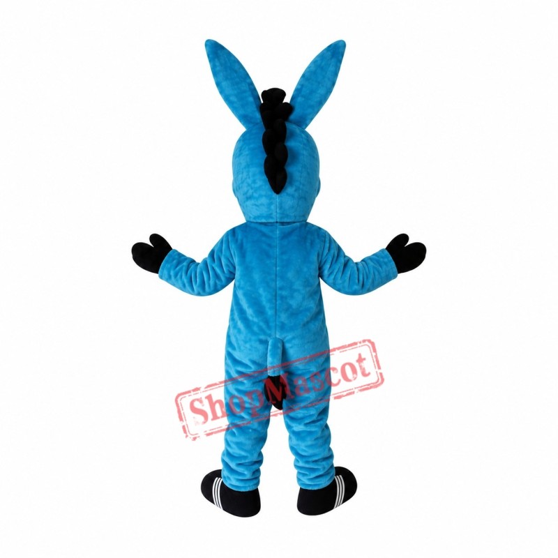 Blue Donkey Mascot Costume Blue Donkey Mascot Costume