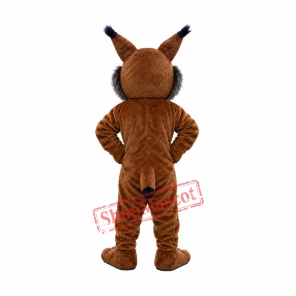 Superb Friendly Bobcat Mascot Costume Superb Friendly Bobcat Mascot Costume
