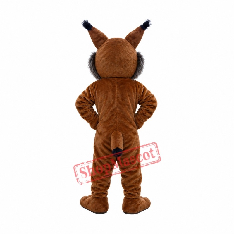 Superb Friendly Bobcat Mascot Costume Superb Friendly Bobcat Mascot Costume