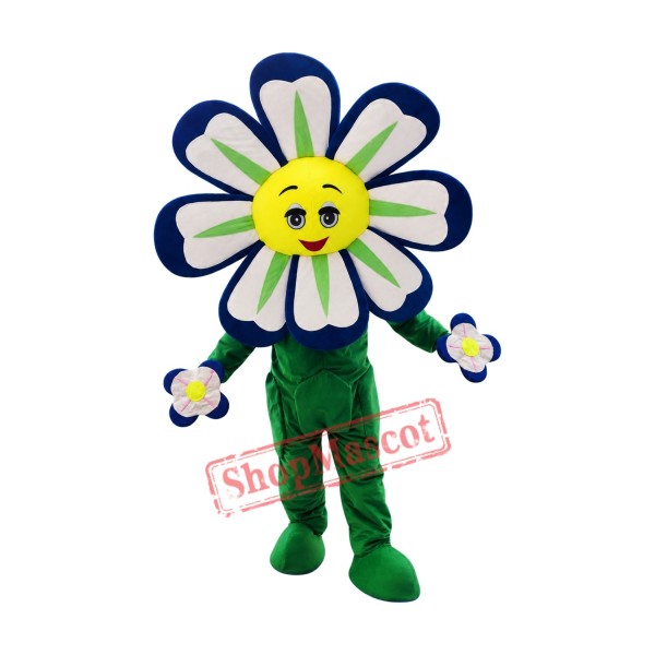 Blue Flower Mascot Costume