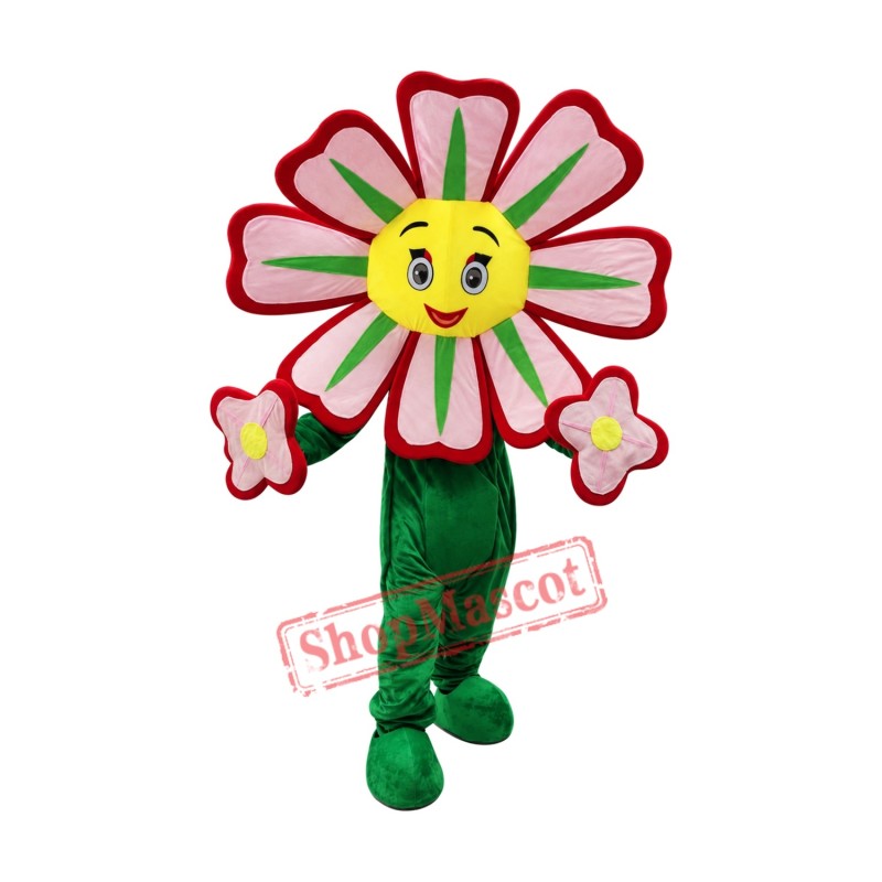 Red Flower Mascot Costume Red Flower Mascot Costume