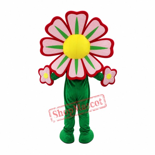 Red Flower Mascot Costume Red Flower Mascot Costume