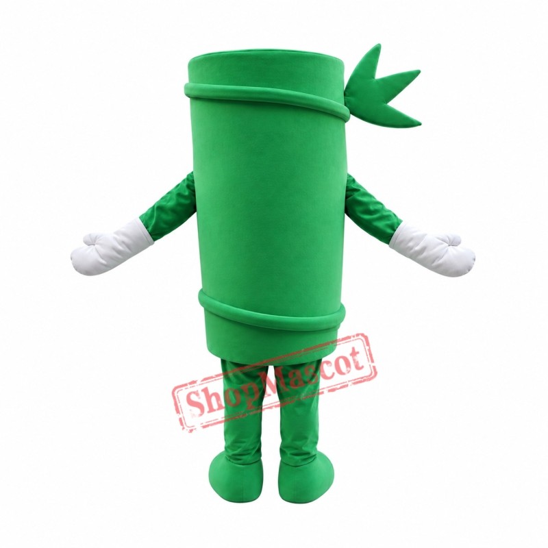 Green Bamboo Mascot Costume Green Bamboo Mascot Costume