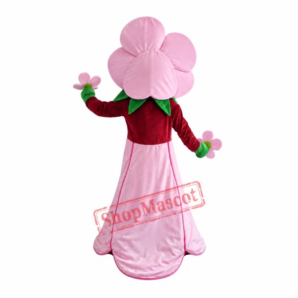 Pink Flower Mascot Costume Pink Flower Mascot Costume