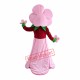 Pink Flower Mascot Costume Pink Flower Mascot Costume