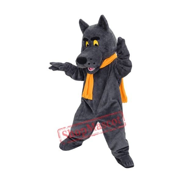 Superb Grey Wolf Mascot Costume