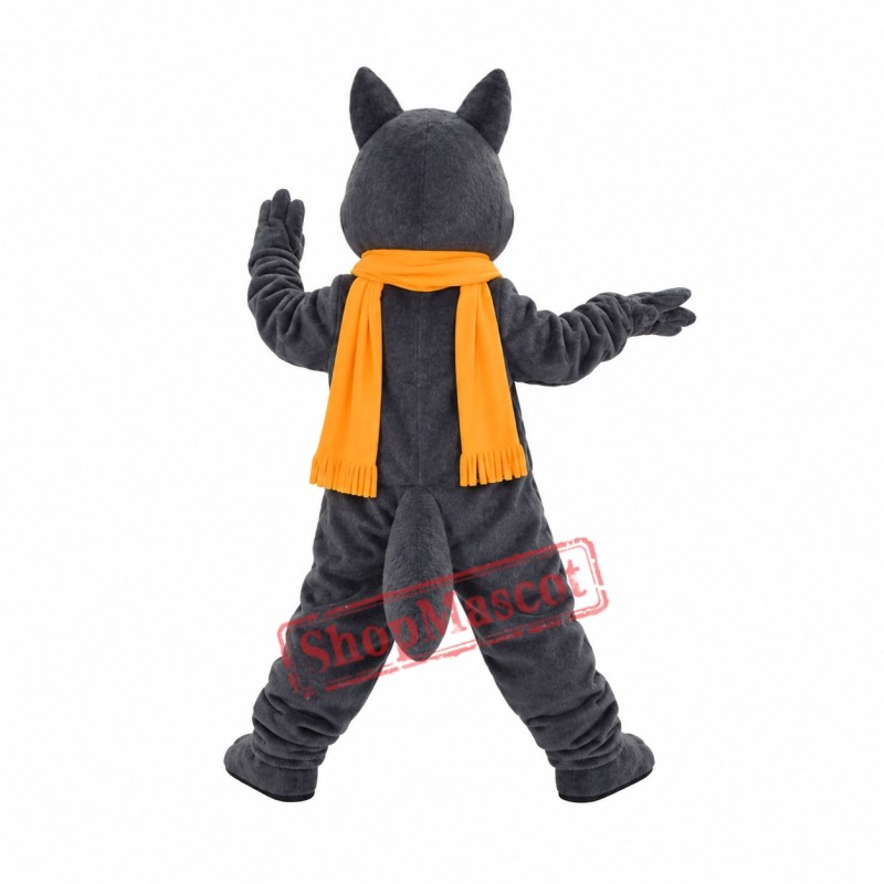 Superb Grey Wolf Mascot Costume Superb Grey Wolf Mascot Costume