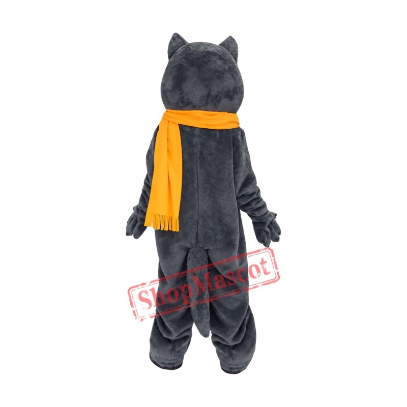 Superb Grey Wolf Mascot Costume Superb Grey Wolf Mascot Costume
