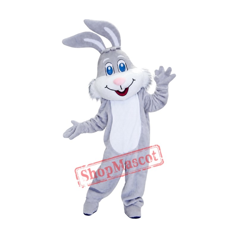 Superb Grey Bunny Mascot Costume Superb Grey Bunny Mascot Costume