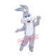 Superb Grey Bunny Mascot Costume Superb Grey Bunny Mascot Costume