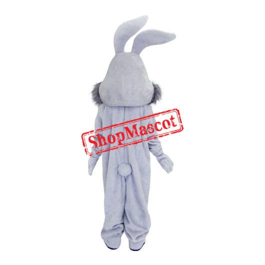 Superb Grey Bunny Mascot Costume