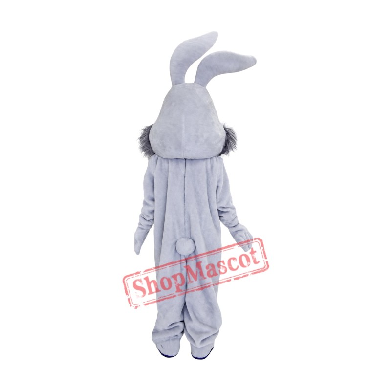 Superb Grey Bunny Mascot Costume Superb Grey Bunny Mascot Costume