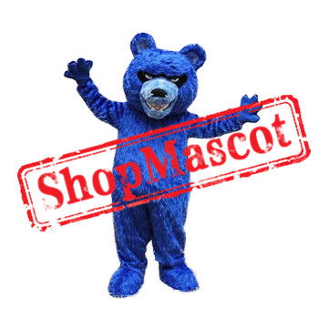 Blue Fierce Bear Mascot Costume