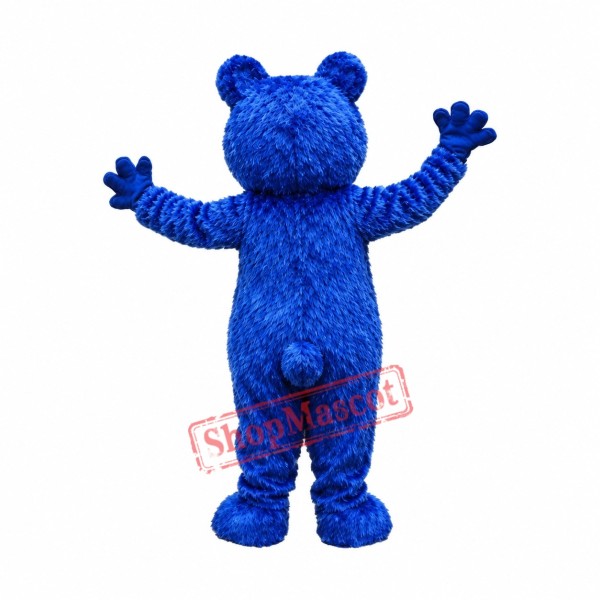 Blue Fierce Bear Mascot Costume Blue Fierce Bear Mascot Costume