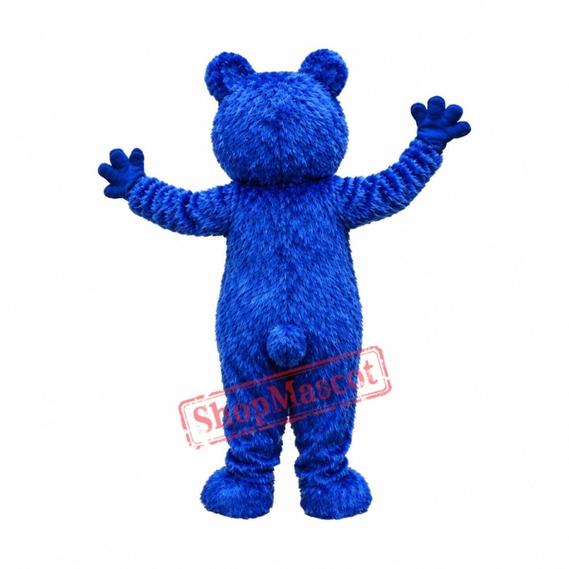 Blue Fierce Bear Mascot Costume