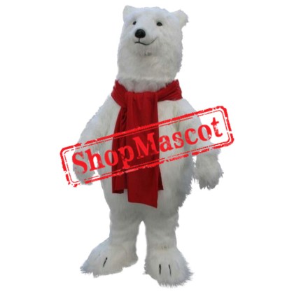 Superb Polar Bear Mascot Costume