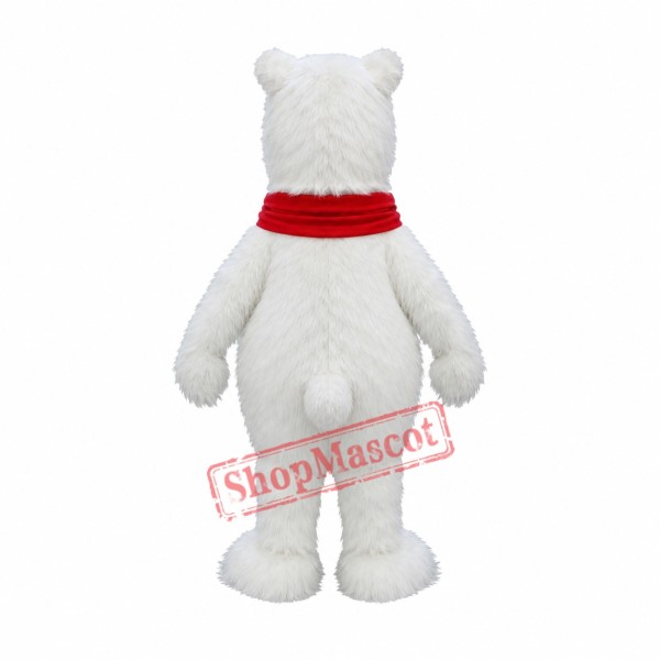 Superb Polar Bear Mascot Costume Superb Polar Bear Mascot Costume