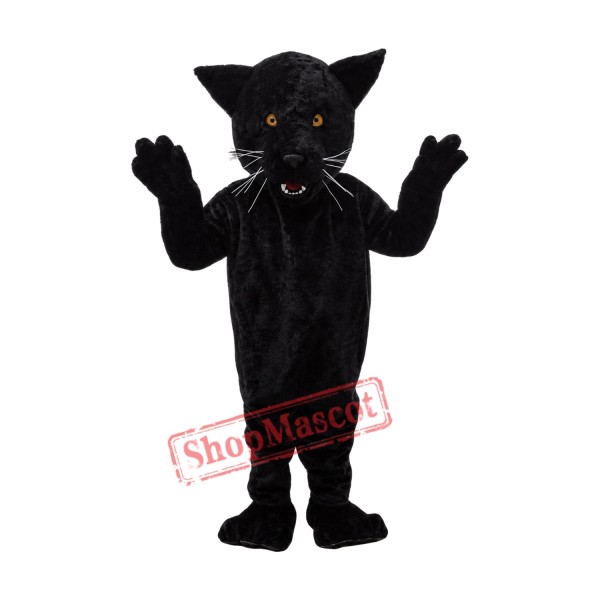 Superb Black Leopard Mascot Costume Superb Black Leopard Mascot Costume