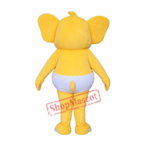 Affordable Little Elephant with Diaper Mascot Costume Affordable Little Elephant with Diaper Mascot Costume