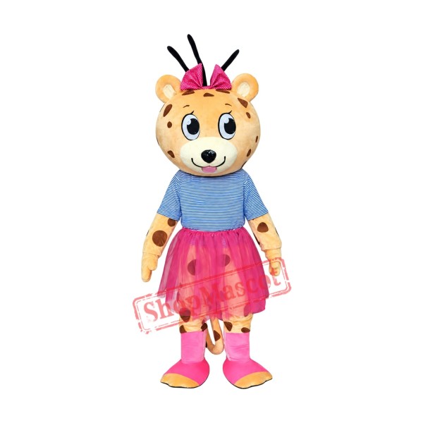 Affordable Girl Leopard Mascot Costume