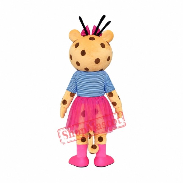 Affordable Girl Leopard Mascot Costume Affordable Girl Leopard Mascot Costume
