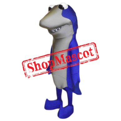 Superb Blue Shark Mascot Costume