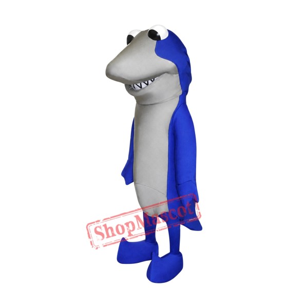 Superb Blue Shark Mascot Costume Superb Blue Shark Mascot Costume