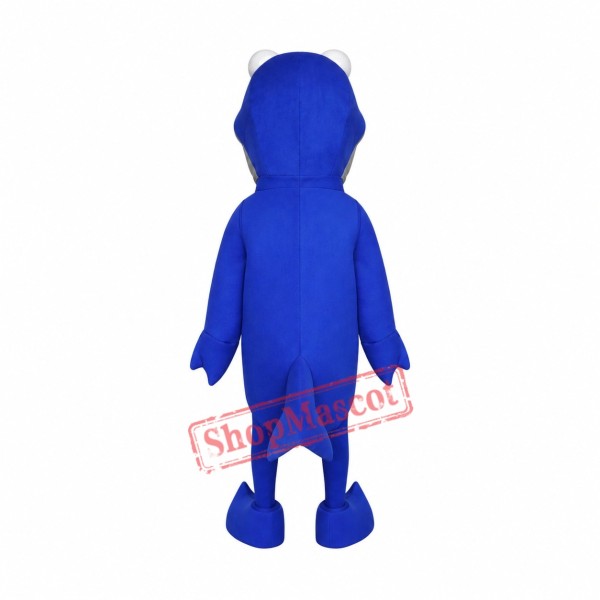 Superb Blue Shark Mascot Costume Superb Blue Shark Mascot Costume