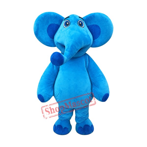 Superb Blue Elephant Mascot Costume Superb Blue Elephant Mascot Costume