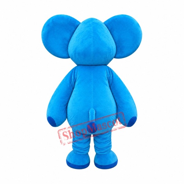 Superb Blue Elephant Mascot Costume Superb Blue Elephant Mascot Costume