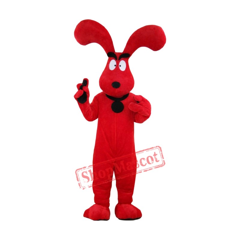 Super Red Dog Mascot Costume Super Red Dog Mascot Costume