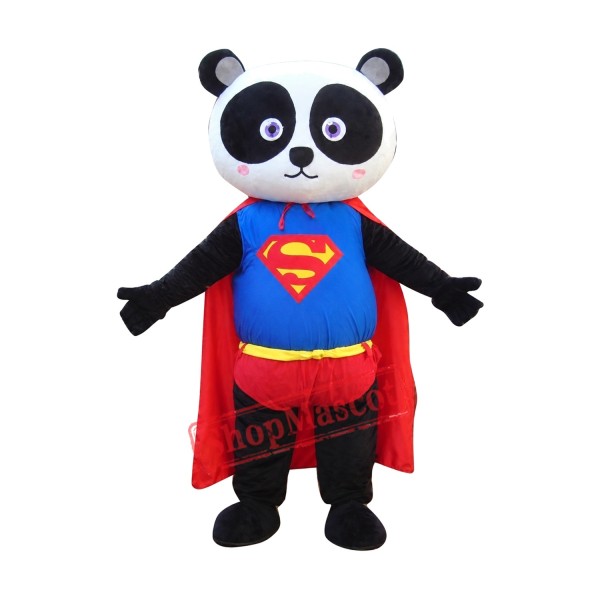 Super Hero Panda Mascot Costume