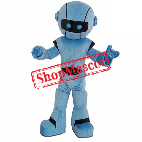 Blue Robot Mascot Costume