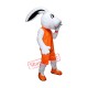 Sport White Bunny Mascot Costume Sport White Bunny Mascot Costume