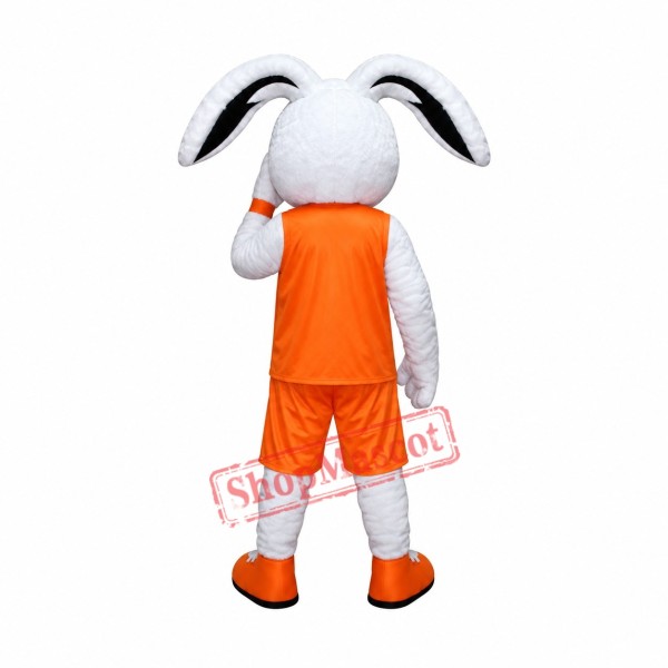 Sport White Bunny Mascot Costume Sport White Bunny Mascot Costume