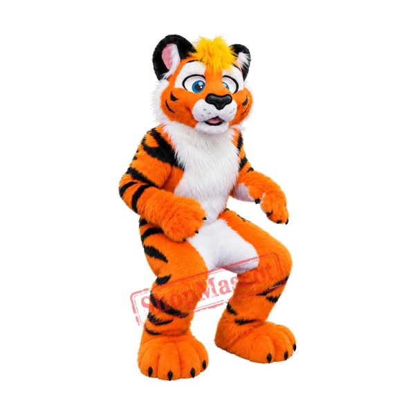 Lovely Realistic Tiger Mascot Costume Lovely Realistic Tiger Mascot Costume
