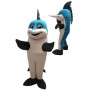 Blue Marlin Fish Mascot Costume