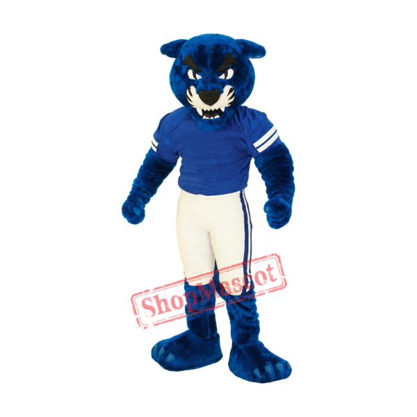 Superb Blue Panther Mascot Costume