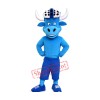 Lovely Blue Bull Mascot Costume