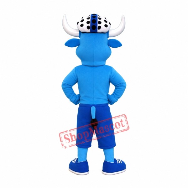 Lovely Blue Bull Mascot Costume Lovely Blue Bull Mascot Costume
