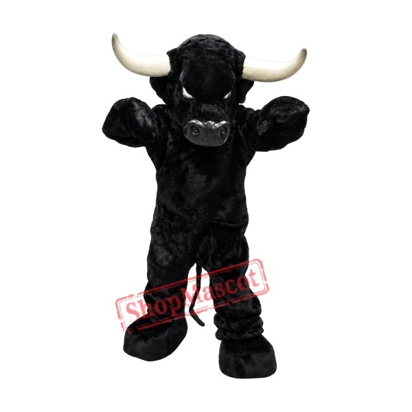 Superb Black Bull Mascot Costume