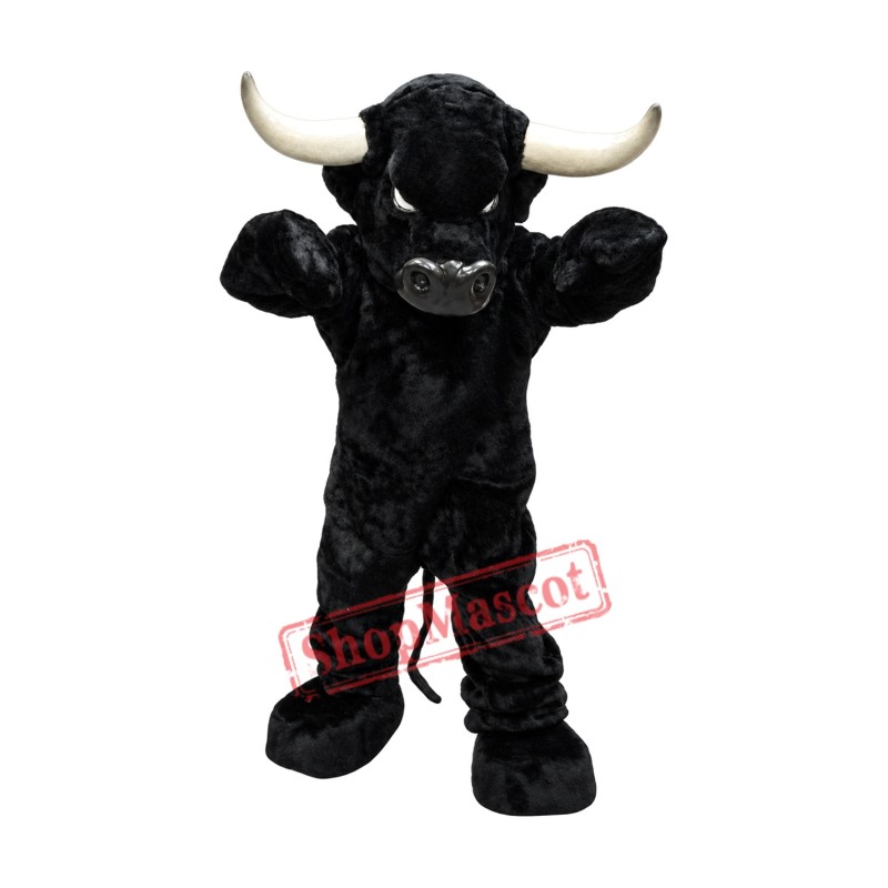 Superb Black Bull Mascot Costume