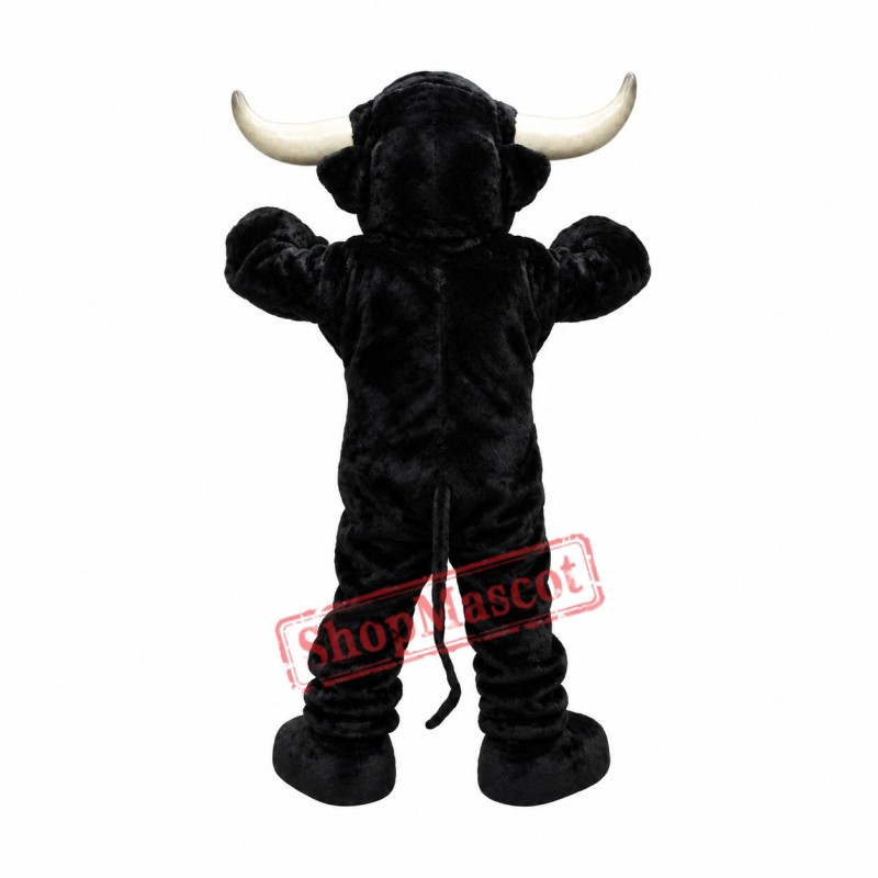Superb Black Bull Mascot Costume