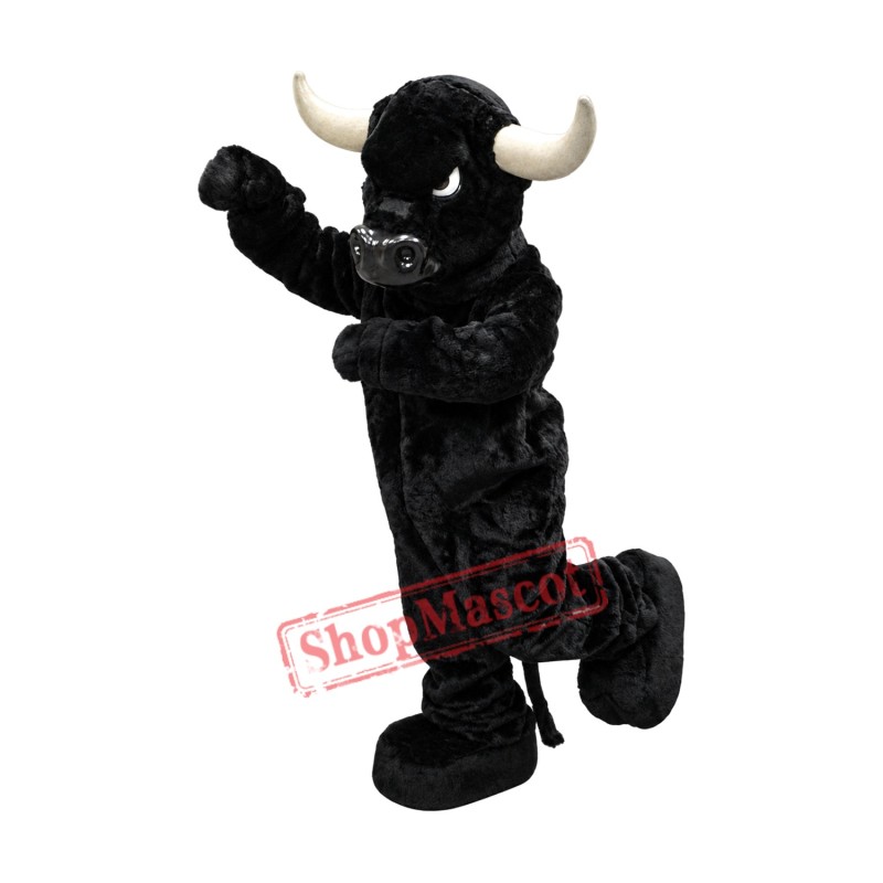 Superb Black Bull Mascot Costume