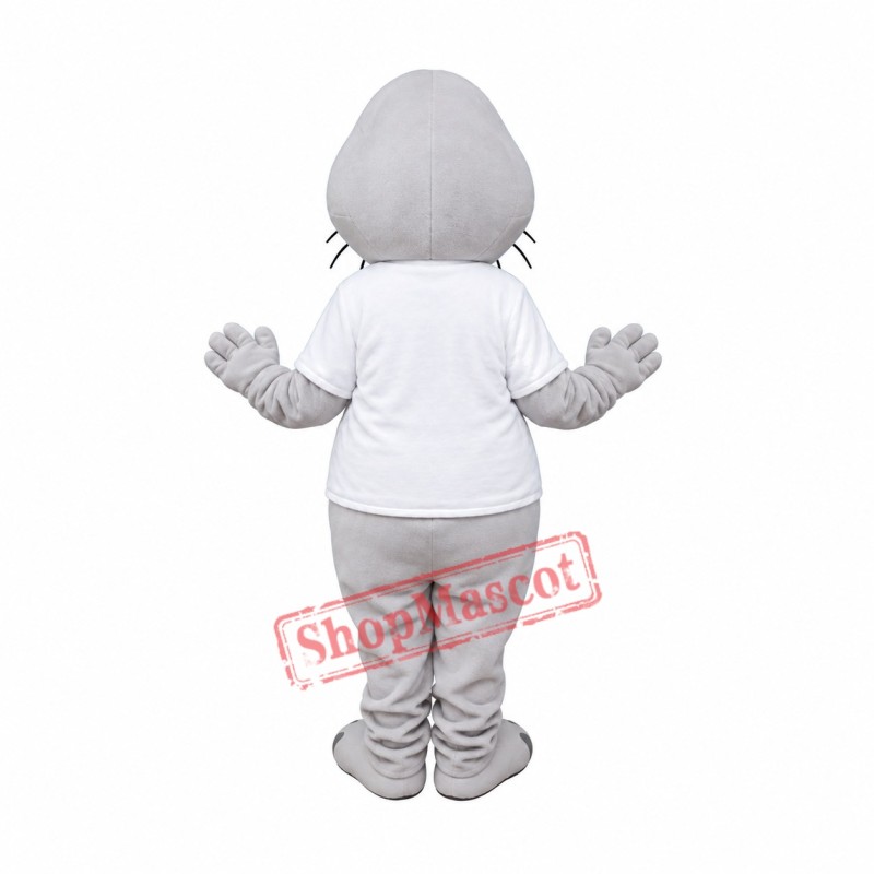 Gray Walrus Mascot Costume Gray Walrus Mascot Costume