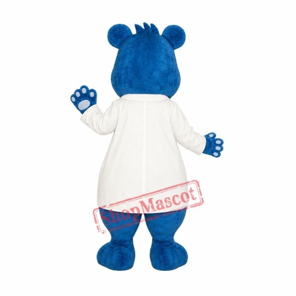 Doctor Blue Bear Mascot Costume